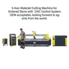 New 3020 Innovation 5 Axis AC WaterJet Cutting Machine for Glass Cutting 380V 37kw Yuanli Brand Foshan Manufacturer
